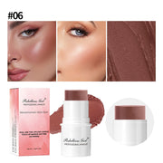Blush Contour Highlighter Stick for Cheeks Eyes Lip Lightweight Dewy Finish Blush Stick Contour Natural Blusher Stick Makeup Set - Luxe Ladies Moda