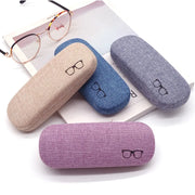 Fashion Glasses Case Hard Shell Linen Fabrics Eyewear Cases Cover Protective for Men Women Sunglasses Eyeglasses Glasses Box - Luxe Ladies Moda
