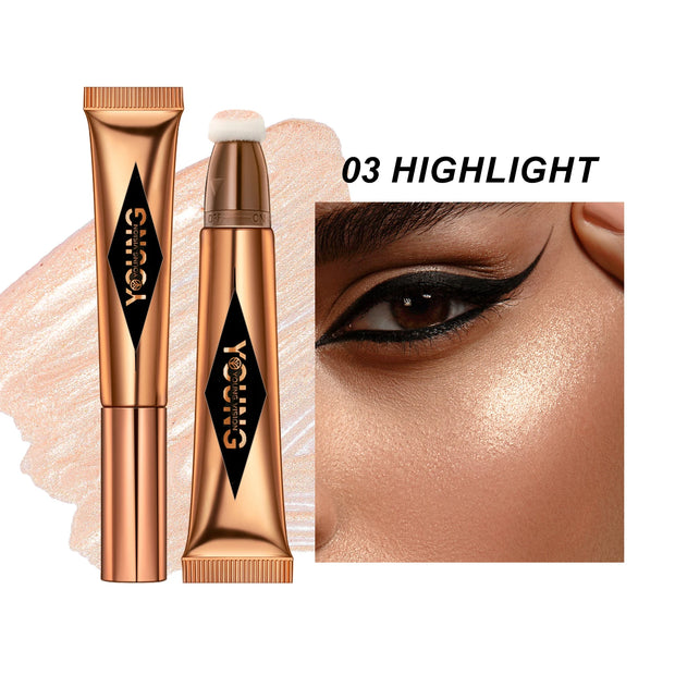 Air cushion, powder blusher, high gloss stick, makeup liquid, rouge, 6 colors optional - Luxe Ladies Moda