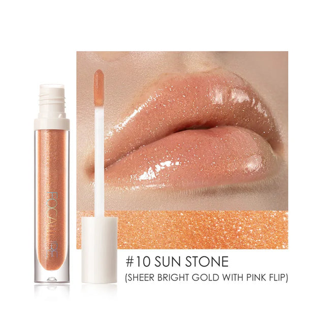 Lip Gloss Moisturizing Long Lasting Juicy Jelly Lip Tint 16 Colors Shiny Transparent Lipgloss Women's Cosmetics - Luxe Ladies Moda