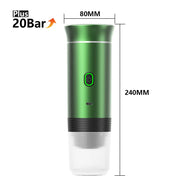 Wireless Electric Portable Espresso Coffee Machine for Car & Home Camping Coffee Maker 3-in-1 Capsule Powder Travel Coffee Maker - Luxe Ladies Moda