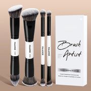 Makeup Brush Set Soft Hair Synthetic Kabuki Brushes Foundation Powder Blending Concealer Eyeshadow Double-ended Brushes