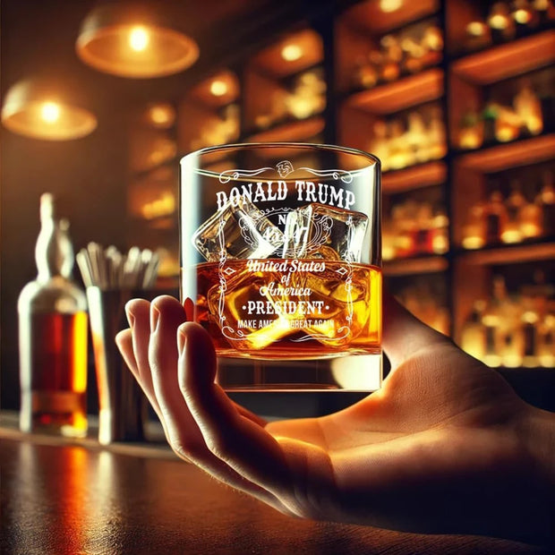 1/2/4PCS Trump Whiskey Glass Wine Glass Lasers Engraved Presidency Glasses Right Wing,Glassware for Drinking,Conservative Gift - Luxe Ladies Moda