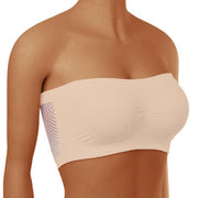 Ladies’ Stretch Strapless Bra Chest Wrap Bandeau Unlined Seamless Fashionable Breathless Soft Bra Suitable For One-Shoulder Tops - Luxe Ladies Moda
