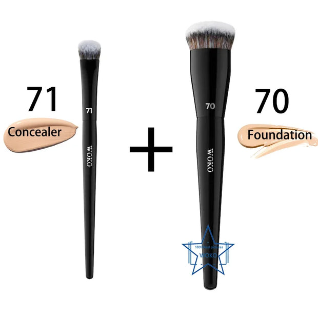 Flat Top Foundation Makeup Brushes Flat Angled Synthetic Hair Face Contour Foundation Liquid Cream Bronzer Buffing Makeup Tool - Luxe Ladies Moda