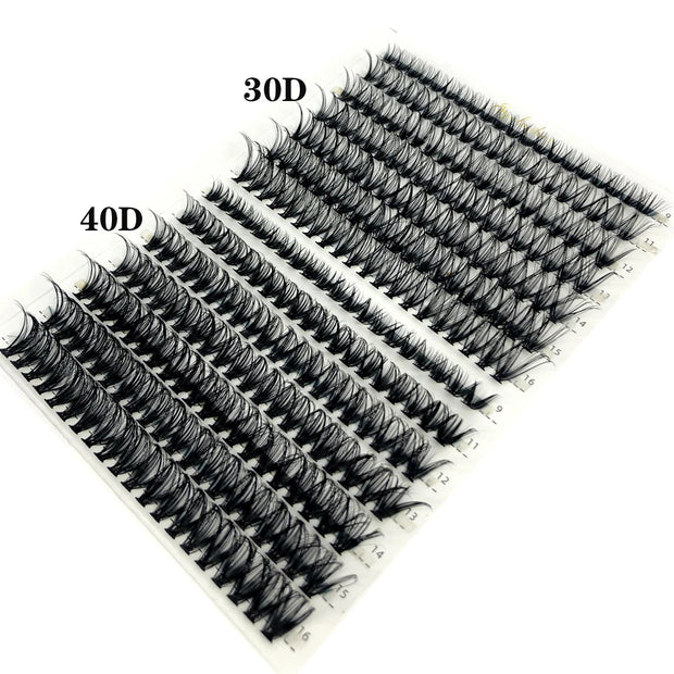 30D 40D 60D 80D Mixed Tray Individual Lashes 3D Russia Volume Eye Lashes Soft Natural Lashes Mink Lash Cluster False Eyelashes - Luxe Ladies Moda