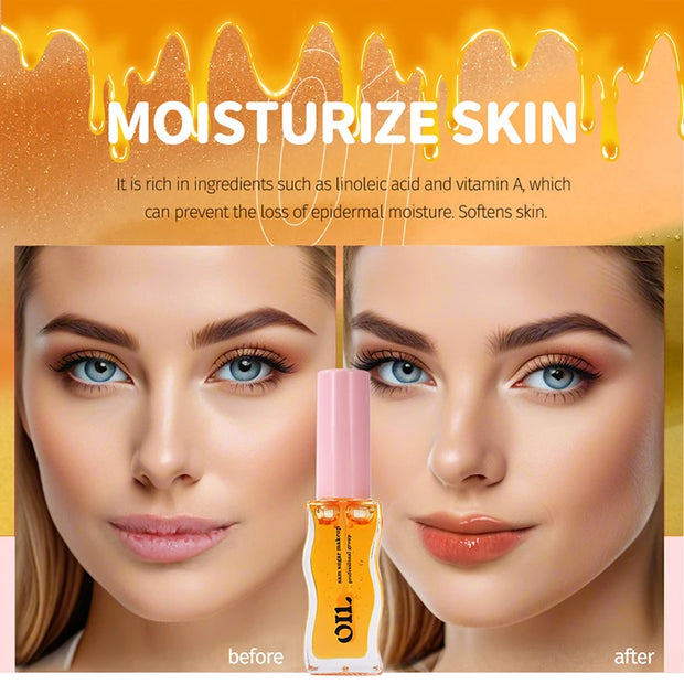Water Light Honey Essence Lip Oil Long Lasting Moisturizing Fruity Shimmer Jelly Reduce Lip Lines Liquid Lipstick Gloss Makeup - Luxe Ladies Moda