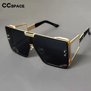 Luxury Brand Sunglasses Women Big Frame Men Square Fashion One Lens Shades Uv400 Vintage Glasses - Luxe Ladies Moda