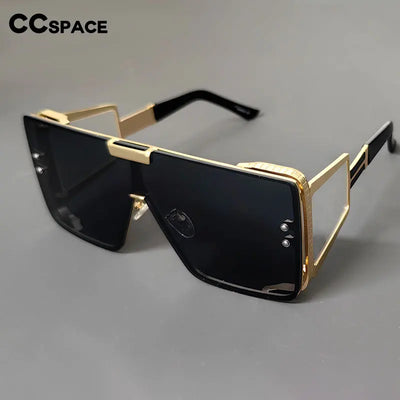 Luxury Brand Sunglasses Women Big Frame Men Square Fashion One Lens Shades Uv400 Vintage Glasses - Luxe Ladies Moda