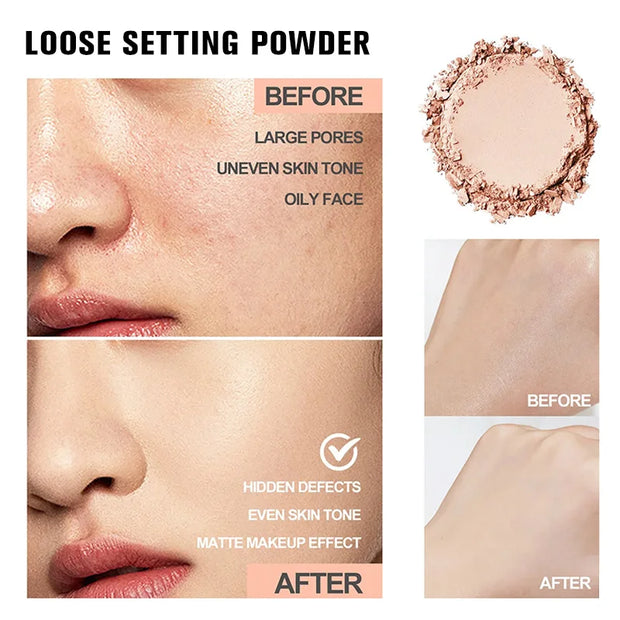 Loose Powder – Long-Lasting Matte Setting & Pore Blurring