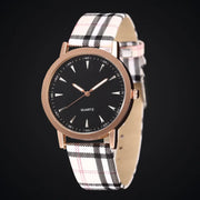 Fashion Casual Women's Quartz Watches Black White Dial Analog Ladies Wristwatch Leather Strap Simple Female Clock Gift for Women - Luxe Ladies Moda