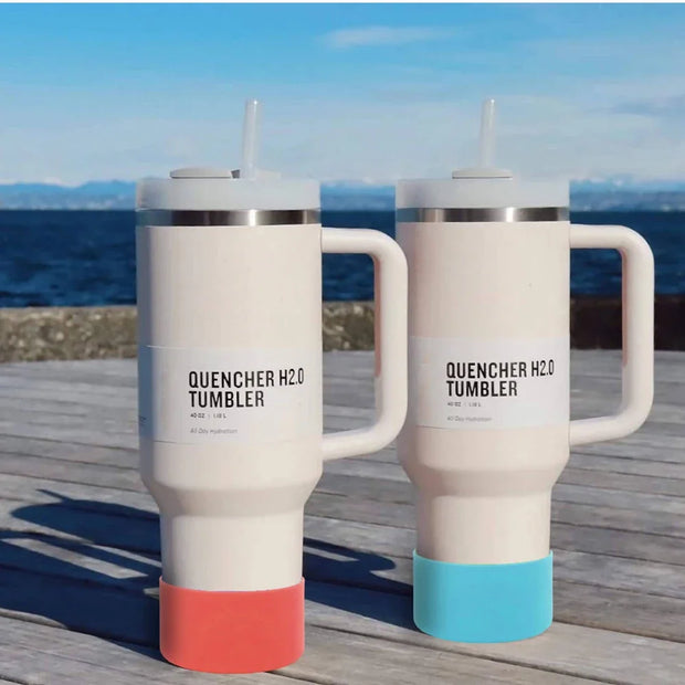 7.5cm Silicone Boot Bottom Sleeve Cover for Stanley 40oz Tumbler Quencher Adventure and Ice Flow Flip 30 Oz 20 Oz Water Bottle - Luxe Ladies Moda