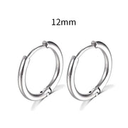 Simple Stainless Steel Small Hoop Earrings for Women - Luxe Ladies Moda