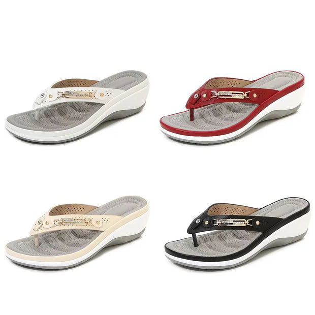 Women's Slippers New Fashion Slides Non-Slip Shoes Beach Sandals Women Outside Leisure Flip Flops Wear Open Toe - Luxe Ladies Moda