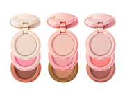 3 In 1 Matte Highlighter Contouring Blush Palette Pearly Shiny Eyeshadow Multifunctional Face Makeup Palette Female Cosmetic