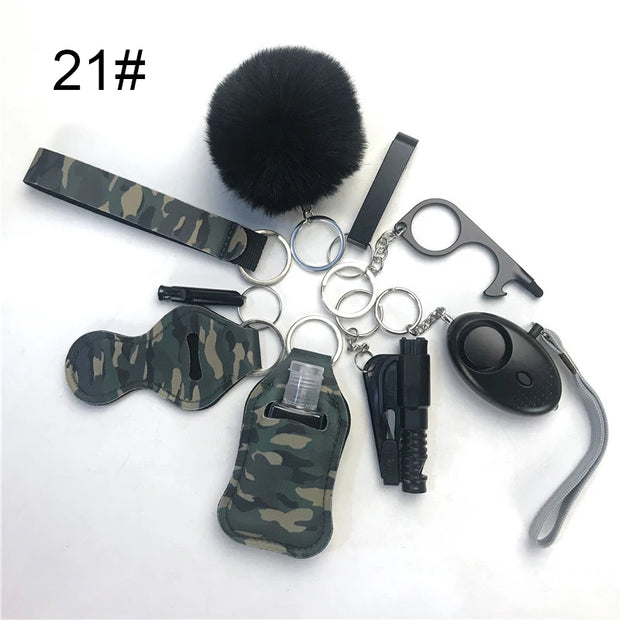 Factory Price Women Outdoor Self Defense Keychain Accessories Set Emergency Personal Protection Safety Alarm Women Product - Luxe Ladies Moda