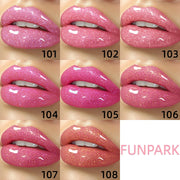 8-Color Glitter Shimmer Lip Gloss | Moisturizing Diamond Liquid Lipstick for Plump, Shiny Lips