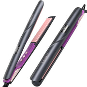 Straightening Curling Iron Combo for Curl Wave Straighten Women Hair - 1 Inch Dual Voltage - Luxe Ladies Moda