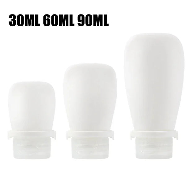 Soft Silicone Travel Bottles – 30ml, 60ml, 90ml Empty Containers for Shampoo, Lotion & Shower Gel - Luxe Ladies Moda