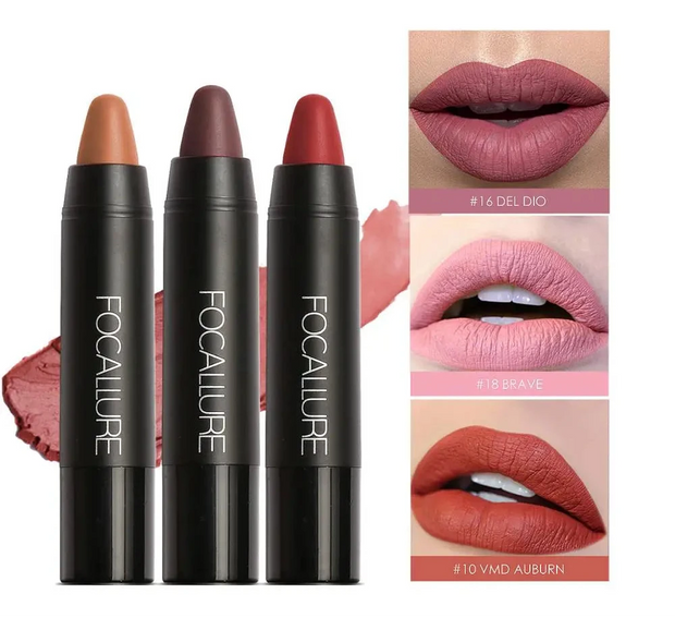 Matte Lipstick 19 Colors Waterproof Matte Lipsticks Soft Texture Lip Stick Cosmetic Sext Red Nude Lip Makeup Batom