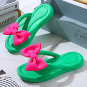 Bow Tie Slippers for Women, Sweet Bow Tie Flip Flops, Outdoor EVA, Non-Slip Beach Shoes, Comfortable Sandals, Summer Fashion - Luxe Ladies Moda