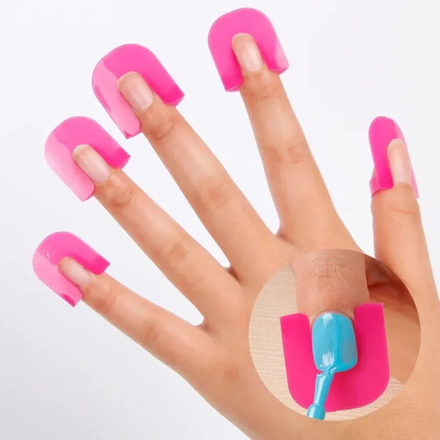 26pcs/set 10 Sizes G Curve Shape Varnish Shield Nail Protector Finger Cover Spill-Proof French Stickers Manicure Nail Art Tools - Luxe Ladies Moda