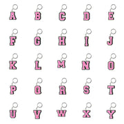 Cute Cartoon Pink Alphabet Keychains | A-Z Letter Keyrings for Personalized Style"