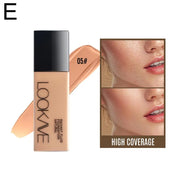 LOOKAVE Liquid Foundation Long Lasting Full Coverage Natural Matte Liquid Foundation Moisturizing Concealer CC Cream Base Makeup - Luxe Ladies Moda