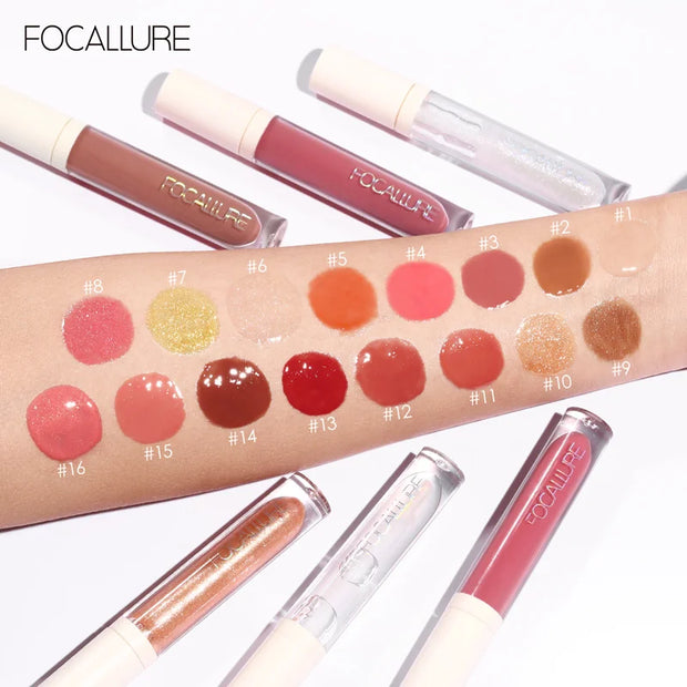 Lip Gloss Moisturizing Long Lasting Juicy Jelly Lip Tint 16 Colors Shiny Transparent Lipgloss Women's Cosmetics - Luxe Ladies Moda