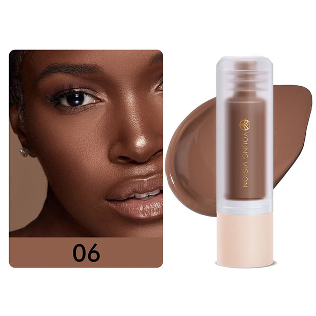 Bottom Press Liquid Foundation High Coverage Makeup Base Matte Oil Control Lasting Waterproof Concealer Korean Makeup BB Cream - Luxe Ladies Moda