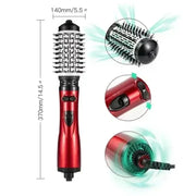 3 in 1 Rotating Hair Dryer Electric Comb Hair Straightener Brush Dryer Brush Hot Air Comb Negative Ion Hair Styler Comb - Luxe Ladies Moda