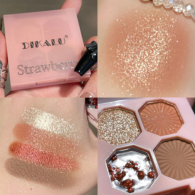 Eye Shadow Palette Mini Makeup Cosmetics Travel Size Cute Glitter Nude Eyeshadows Women Cheap Korean Glitters for the Eyes Gift - Luxe Ladies Moda