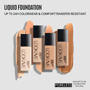 LOOKAVE Liquid Foundation Long Lasting Full Coverage Natural Matte Liquid Foundation Moisturizing Concealer CC Cream Base Makeup - Luxe Ladies Moda