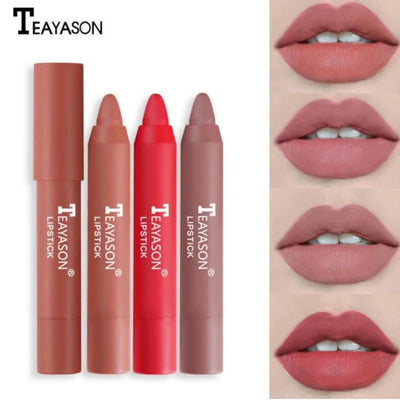 Matte velvet lipstick does not fade, does not stick to cup lipstick lipstick moisturizing lipstick pen nude earth red lipstick p - Luxe Ladies Moda