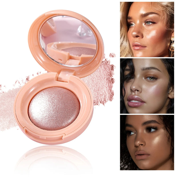 Face Highlighter Palette – Pearl Shimmer Glow Powder