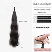 Water Wave Claw Clip In Ponytail Hair Extension Ombre Color Curly Wavy Synthetic Ponytail Extension Hair For Women Pony Tail