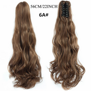 Water Wave Claw Clip In Ponytail Hair Extension Ombre Color Curly Wavy Synthetic Ponytail Extension Hair For Women Pony Tail