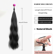 Water Wave Claw Clip In Ponytail Hair Extension Ombre Color Curly Wavy Synthetic Ponytail Extension Hair For Women Pony Tail