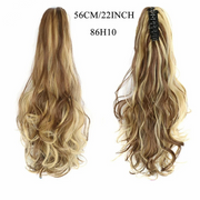 Water Wave Claw Clip In Ponytail Hair Extension Ombre Color Curly Wavy Synthetic Ponytail Extension Hair For Women Pony Tail