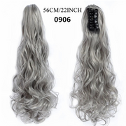 Water Wave Claw Clip In Ponytail Hair Extension Ombre Color Curly Wavy Synthetic Ponytail Extension Hair For Women Pony Tail