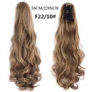 Water Wave Claw Clip In Ponytail Hair Extension Ombre Color Curly Wavy Synthetic Ponytail Extension Hair For Women Pony Tail