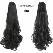 Water Wave Claw Clip In Ponytail Hair Extension Ombre Color Curly Wavy Synthetic Ponytail Extension Hair For Women Pony Tail