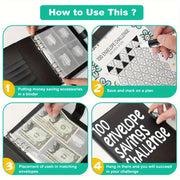 [Upgraded Version] 100 Envelope Savings Challenge Binder – Budget Planner & Money Organizer for Easy Budgeting - Luxe Ladies Moda