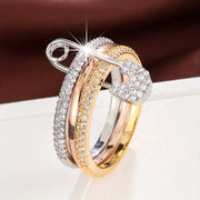 A Minimalist Ring for Women That Features a Detachable Design with Zirconia Inlays. - Luxe Ladies Moda