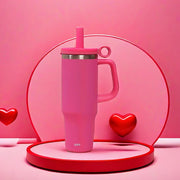 40 Oz Tumbler With Handle And Straw, Car Mug, Stainless Steel Vacuum Travel Mug, Vacuum Water Bottle For Gift Party Office Coffee - Luxe Ladies Moda