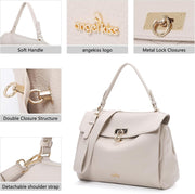 Satchel Purses and Handbags for Women Soft Vegan Leather Tote Shoulder Bag Top Handle with Crossbody Strap