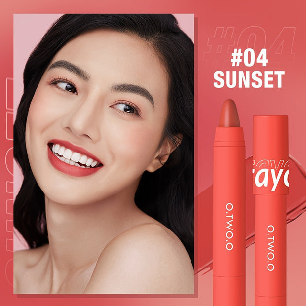 Lipstick Pencil Lip Liner – 6 Colors Velvet Matte, Waterproof, Long-Lasting, Smudge-Proof Lip Pen for Lips Makeup - Luxe Ladies Moda