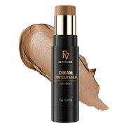 Contour and Highlighter Stick, Highly Pigmented & Blendable, Long Lasting & Creamy Texture, Waterproof, Natural Finish Contour Set for Face Sculpting, Travel-Friendly, 01 Amber & 03 Champagne