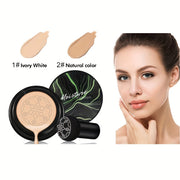 2pcs Mushroom CC Cream Hydrating Waterproof Long Lasting Air Cushion BB Cream Pore Invisible Face Makeup Foundation - Luxe Ladies Moda