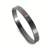 3pcs/set stainless steel green red enamel bracelets for women and men cuff bracelets for couples fashion luxury retro jewelry gifts - Luxe Ladies Moda